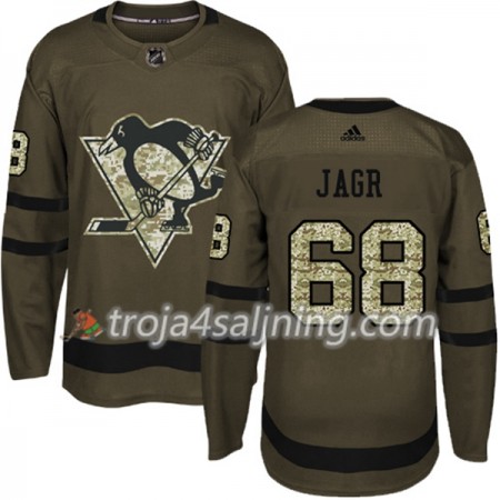 Pittsburgh Penguins tröja Jaromir Jagr 68 Adidas 2017-2018 Camo Grön Authentic - NHL Tröjor Herr